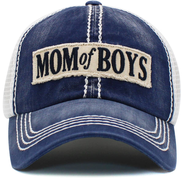 Mom Of Boys Mesh Vintage Ballcap