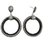 Circular faux leather earrings