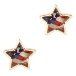 Patriotic Star Stud Earrings