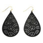 Halloween Metal Teardrop Earrings Featuring Jack-O-Lantern Details