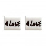 Polymer Clay '#Love' Stud Earrings