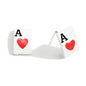 Rubber Coated Ace of Hearts Stud Earrings