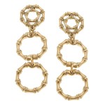 Metal Tone Loop Drop Earrings