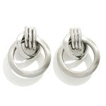 Tone Drop Earring With Multiple Interlocking Hoops