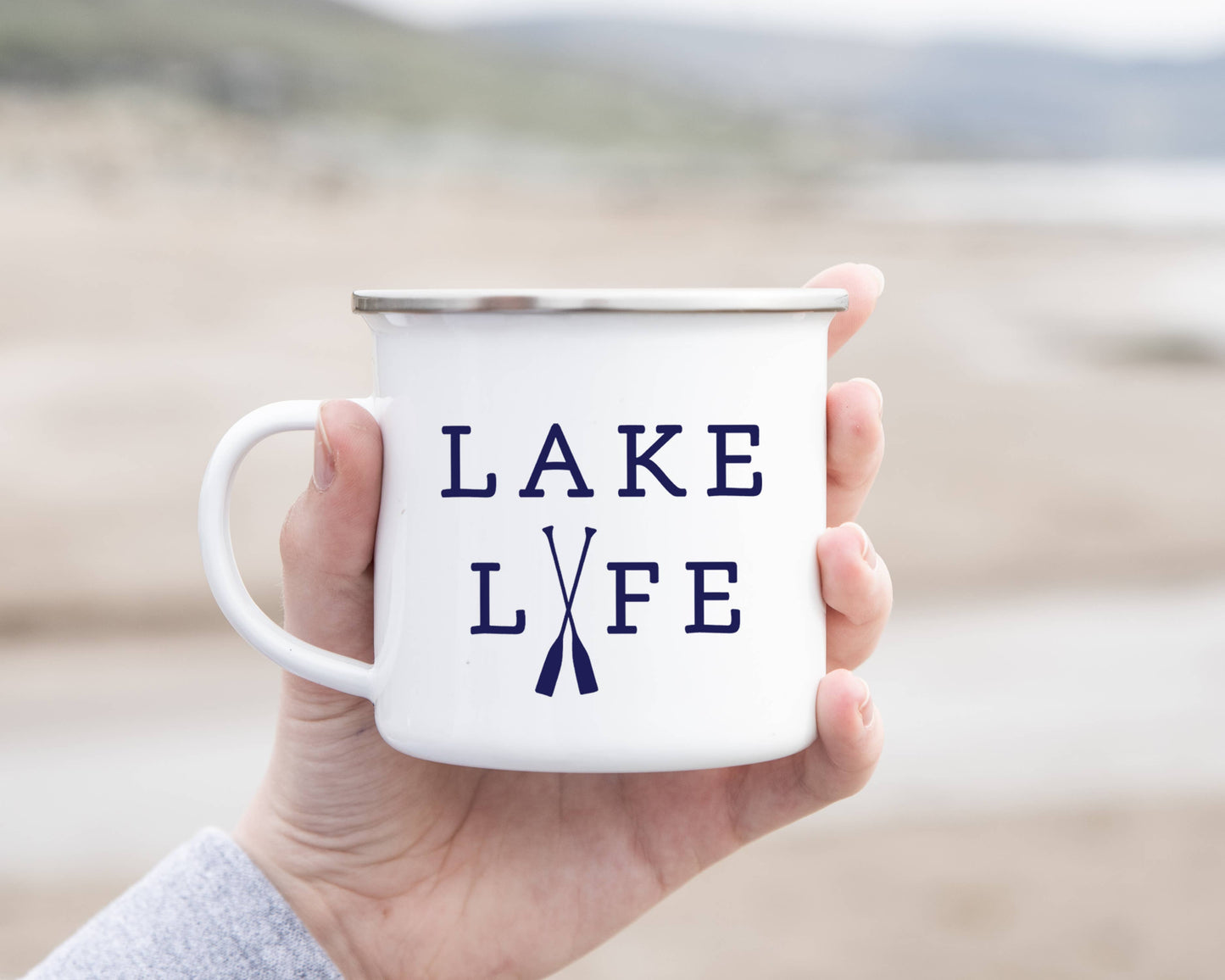 Lake Life Campfire Mug - Small Enamel Camping Mug