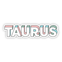 Taurus Lettering Zodiac Sticker