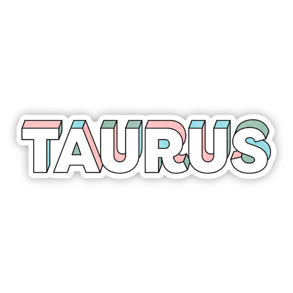 Taurus Lettering Zodiac Sticker