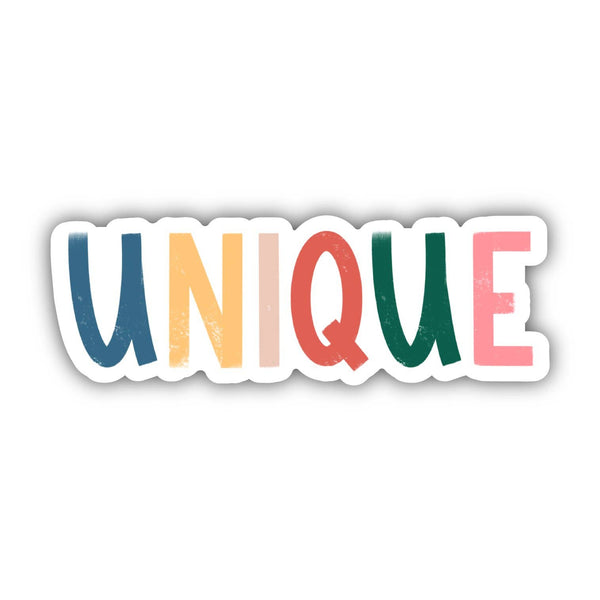 Unique - Multicolor Lettering Sticker