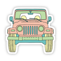 Multicolor Jeep Front Aesthetic Sticker