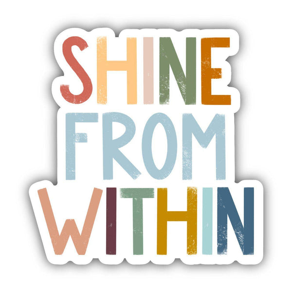 Shine From Within Positivity Lettering Sticker