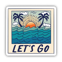 Let's Go Tropical Travel Sticker