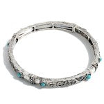 Stretch Western Turquoise Bracelet