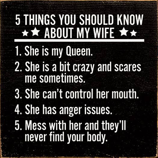 5 Things You Should Know About My Wife