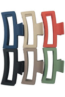 Extra Wide Block Matte Earth Tone Y2K Fashion Hair Claw