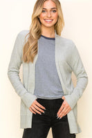 Heather Grey Staccato Open Front Cardigan