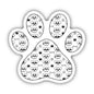 Dog Pattern Paw Print Sticker