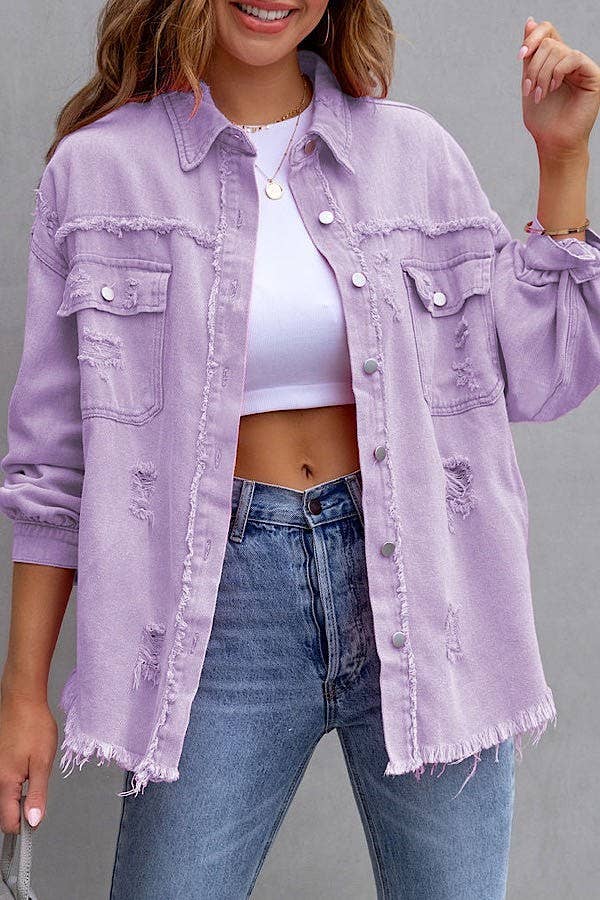 Tattered jacket: M / Lilac