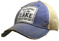 What Happens At The Lake Stays At The Lake Trucker Cap Hat