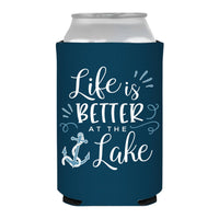 Life Is Better At The Lake Anchor Nautical Boat Can Cooler