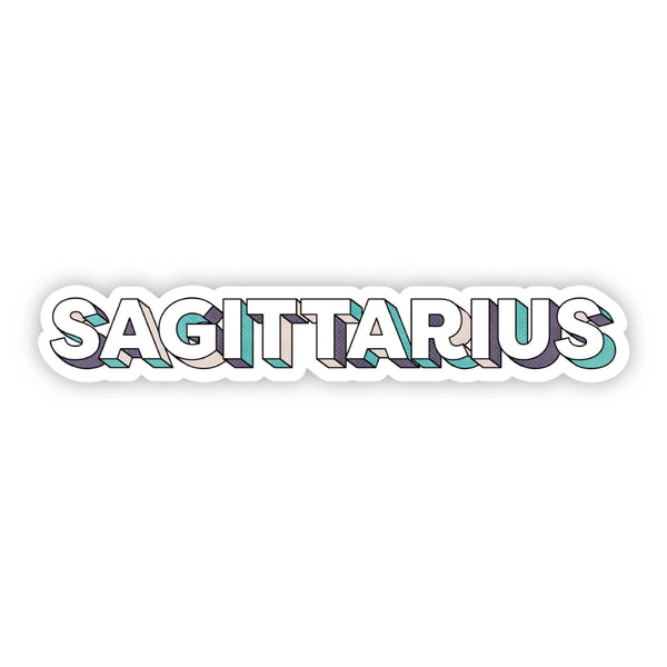 Sagittarius Lettering Zodiac Sticker