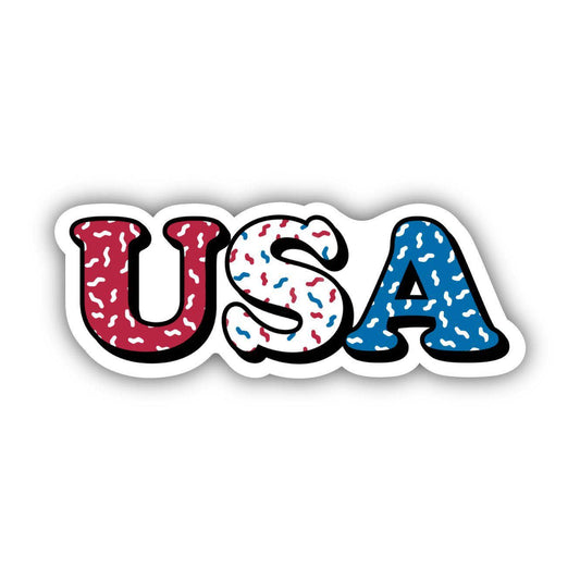 USA Squiggly Design Lettering