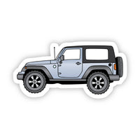 Grey Jeep Side Aesthetic Sticker