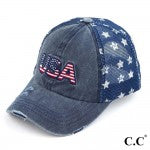Vintage USA Baseball Cap with Star Details CC