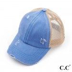 Blue Moon Beige Kids CC Hat Cap Ponytail