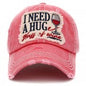 "I Need A Huge Glass of Wine" Vintage Distressed Hat