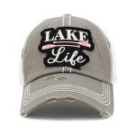 Lake Life Embroidered Baseball Cap Hat