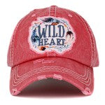 Pink Wild Heart Patch Baseball Cap