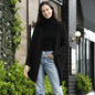 Black Comfy Luxe Solid Sherpa Cardigan Featuring Pockets