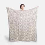 Super Soft Jacquard Leopard Print Comfy Luxe Knit Blanket