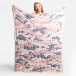 Super Soft Jacquard Camouflage Comfy Luxe Knit Blanket