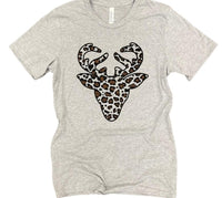 Leopard Reindeer Graphic T-Shirt