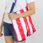 Two-in-One Americana Tote Bag that Unfolds Into a Beach Towel