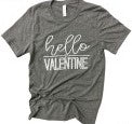Hello Valentine Graphic Tee Shirt