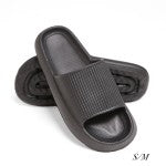 Unisex EVA Super Soft Thick Sole Slide Sandals Featuring Vertical Braided Lines