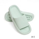 Unisex EVA Super Soft Thick Sole Slide Sandals Featuring Vertical Braided Lines