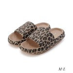 Brwn Animal Print EVA Super Soft Thick Sole Slide Sandals Featuring