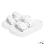 Unisex Cloud Sole Slide Sandals Featuring Buckle Straps