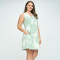 Women’s Fit and Flare V-Neck Tie Dye Dress