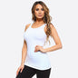 White Women's Solid Color Seamless Tank Top