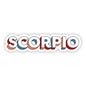 Scorpio Lettering Zodiac Sticker