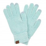 Solid Chenille Knit Smart Touch Gloves