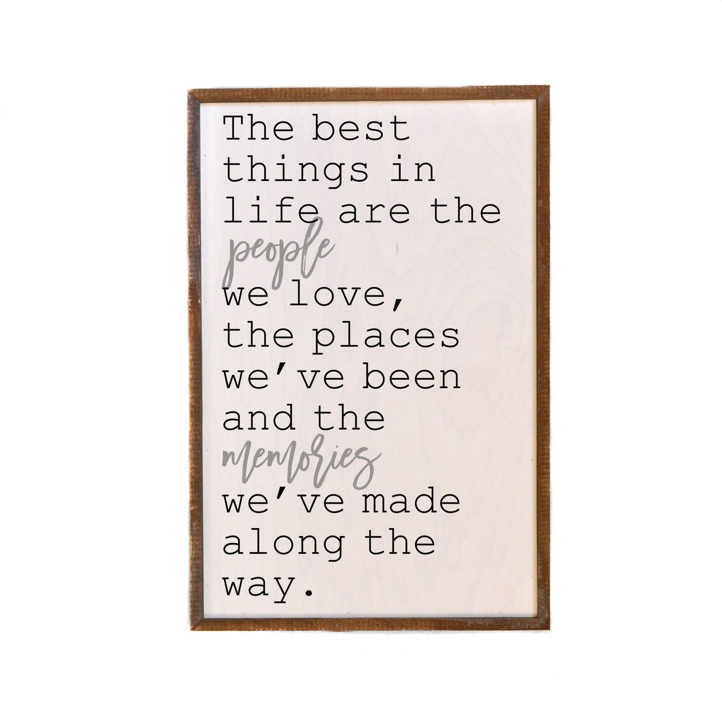 12 X 18 The Best Things In Life Wooden Wall Hanging