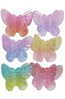 Butterfly Glossy Glitter Ombre Gradient Hair Claw