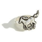 Horse Silver Tone Horse Statement Stretch Ring