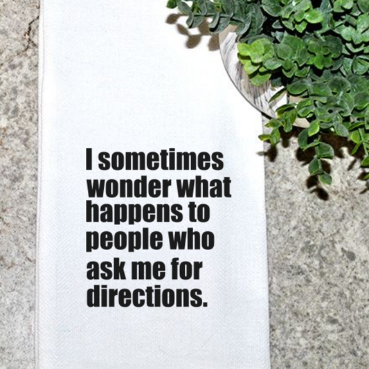 Wonder Directions Tea Towel