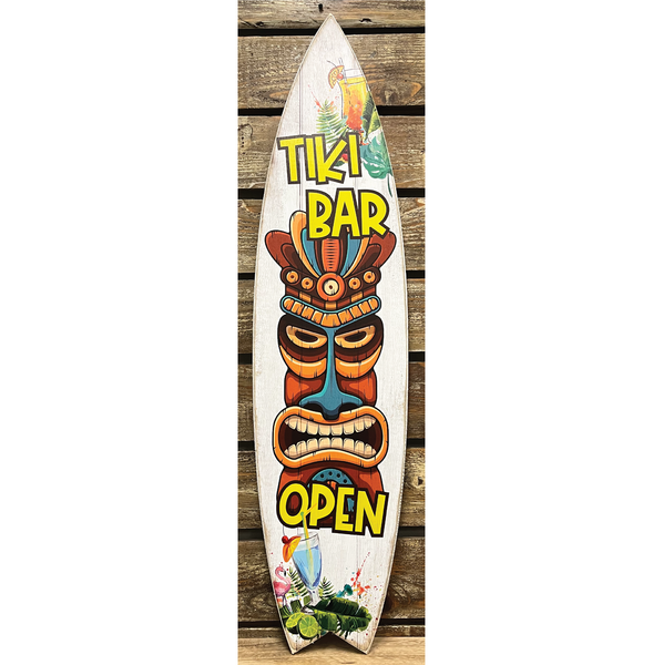 Surf Board Tiki Bar Open